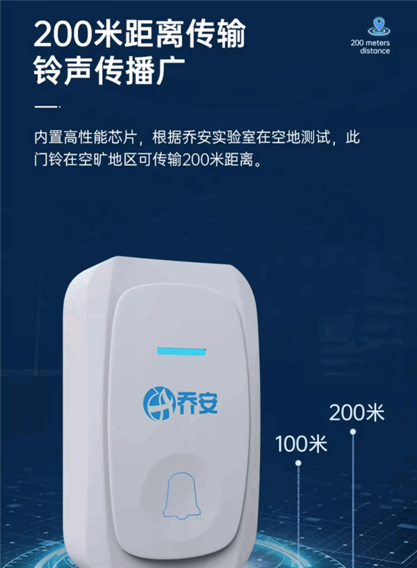 炒菜、洗澡都能聽到！喬安無線門鈴大促：7.9元到手