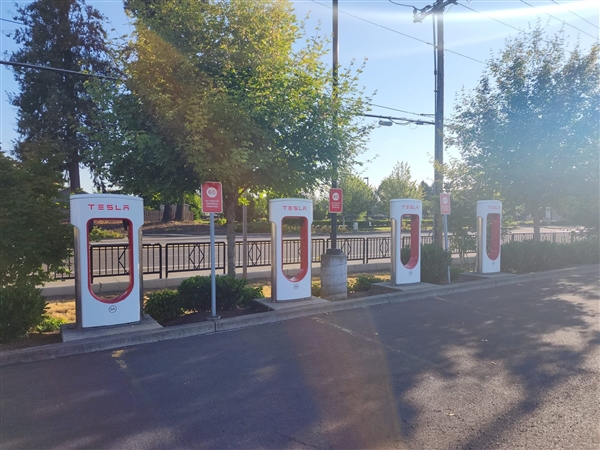 車主看后想罵人 特斯拉一充電站全被“割了”：只剩樁不見槍