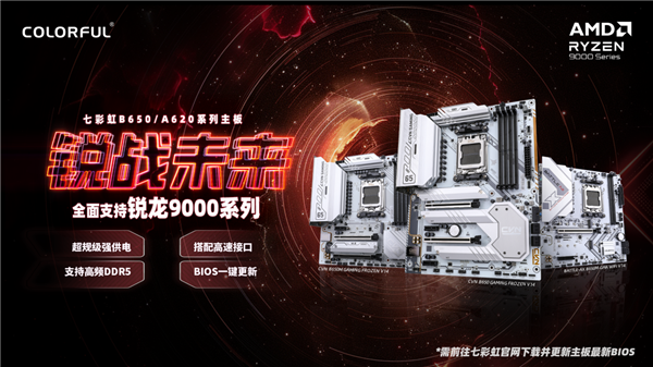 七彩虹B650、A620主板首發(fā)支持AMD銳龍9000系列：套裝有福利