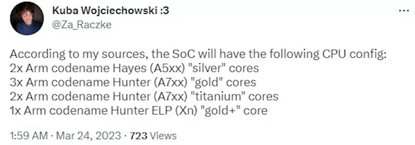 驍龍8 Gen3全新CPU架構(gòu)曝光：破天荒“1+2+3+2”組合