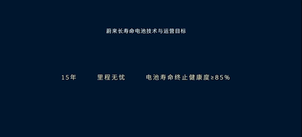 電池使用15年健康度不低于85%！蔚來(lái)公布長(zhǎng)壽命電池解決方案