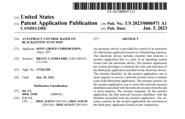 索尼提交全新反盜版專利:系統(tǒng)級(jí)監(jiān)測(cè)用戶播放內(nèi)容(圖1) 索尼提交全新反盜版專利:系統(tǒng)級(jí)監(jiān)測(cè)用戶播放內(nèi)容