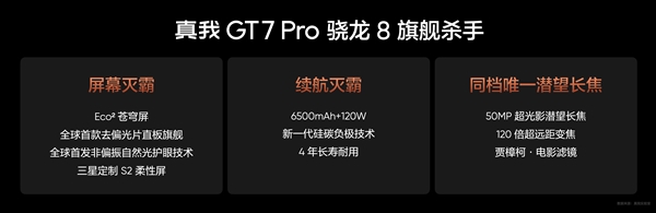 真我GT7 Pro殺瘋了！潛望+驍龍8至尊版3599元起11.11開售
