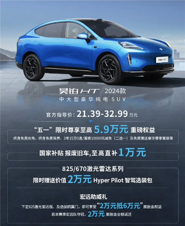 至高優(yōu)惠5.9萬！廣汽昊鉑推出限時優(yōu)惠購車政策 