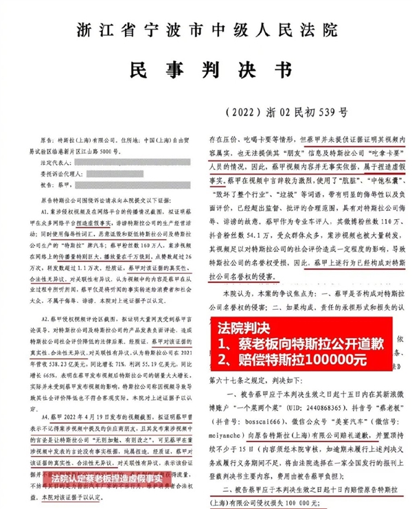 還敢說特斯拉壞話？特斯拉起訴多人名譽(yù)侵權(quán)：有人被索賠500萬