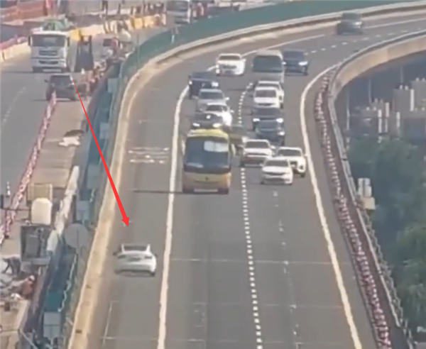 男子駕駛特斯拉高速逆行被查 同車女子質(zhì)問：犯什么法了！