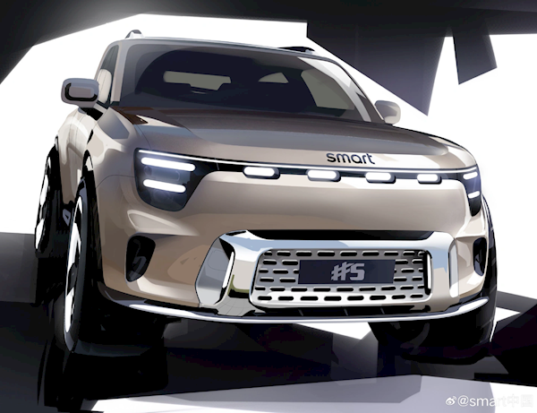 純電版小G來了！smart 精靈#5設(shè)計圖公布：奔馳設(shè)計團隊打造