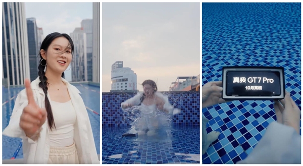 美女產(chǎn)品經(jīng)理水下開箱真我GT7 Pro：全球首發(fā)三星1.5K萬元屏