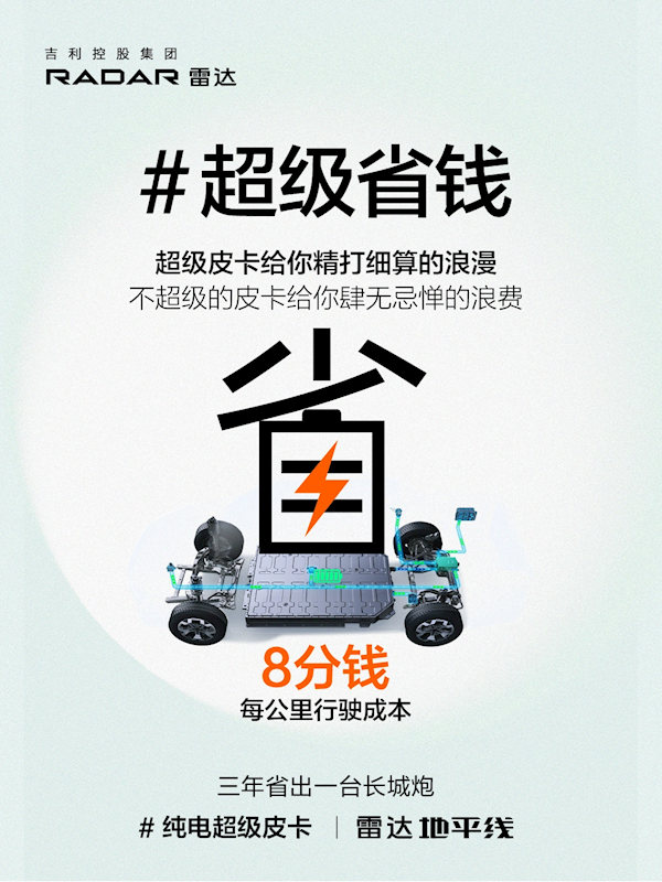 零百僅需4.5秒！國(guó)產(chǎn)最速皮卡“吉利雷達(dá)地平線”開(kāi)啟盲訂