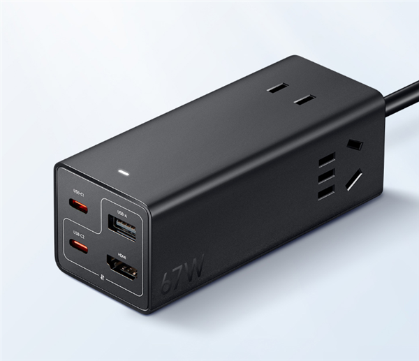 185元！小米67W桌面快充插座Pro開售：七合一接口 支持拓展塢