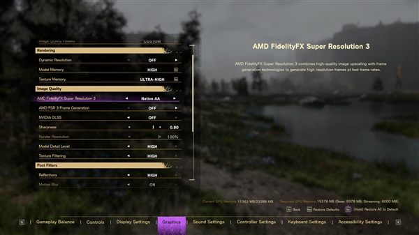 《魔咒之地》實(shí)測：AMD FSR3幀率飆升3.1倍！但是DLSS更流暢
