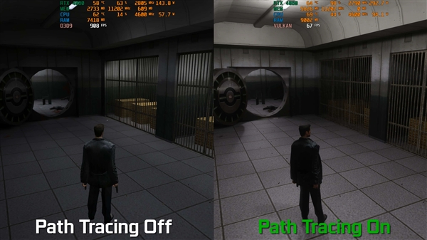 23年前的《馬克思佩恩》改造加入光追:幀率從1400FPS變成65FPS(圖3) 23年前的《馬克思佩恩》改造加入光追:幀率從1400FPS變成65FPS