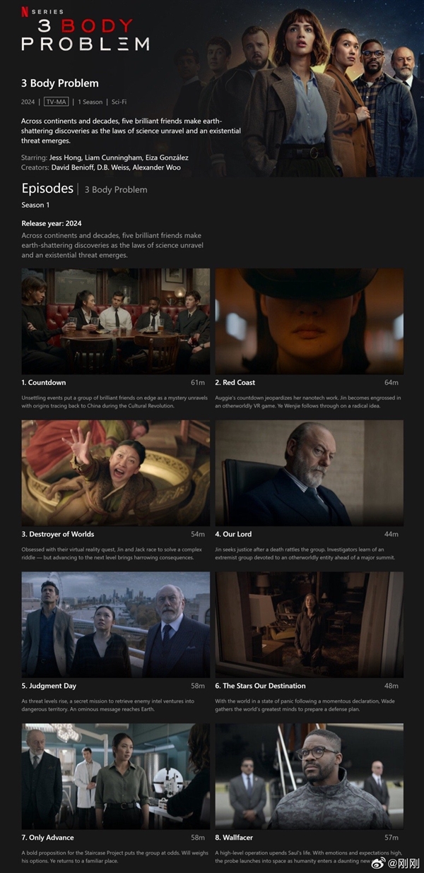 網(wǎng)飛版《三體》全季正式上線：自帶官方中文字幕 國語配音